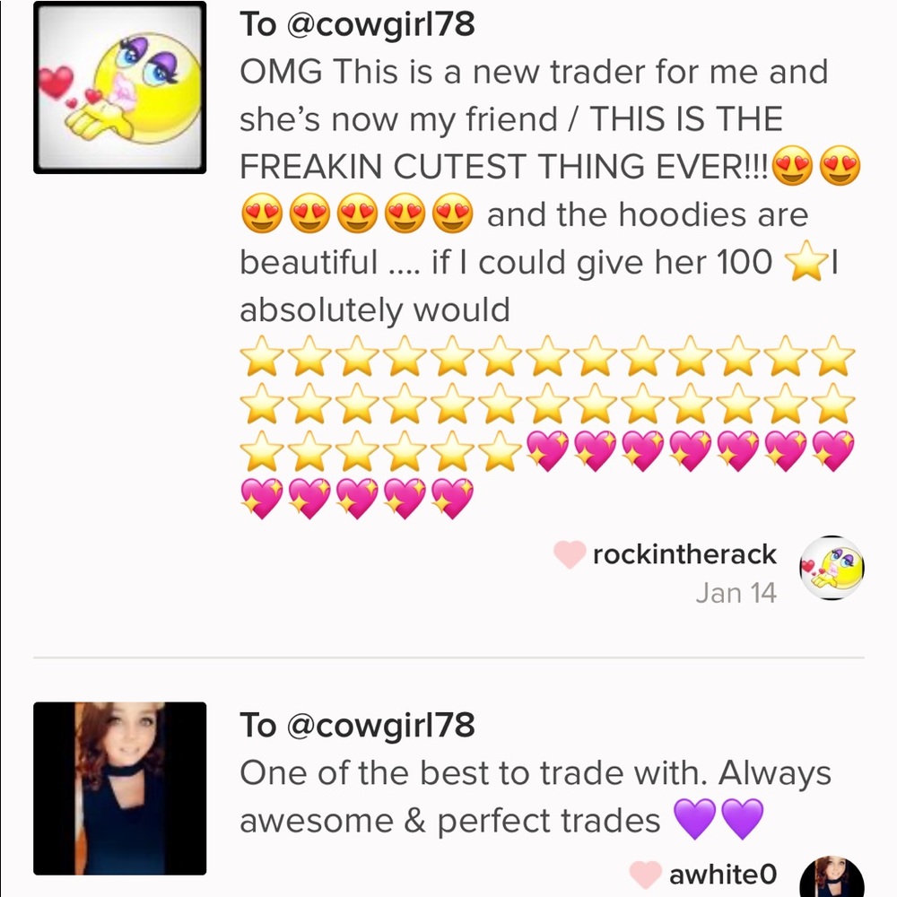Trade feedback